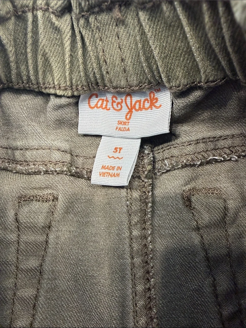 Cat & Jack Girls Brown Denim Skirt Size 6